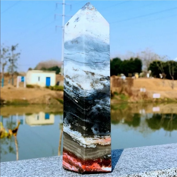 Incredible Ocean Jasper gemstone Tower - Picture 3 of 8